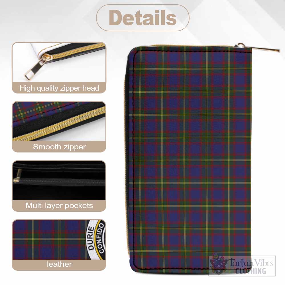 Durie Tartan Women's Leather Wallet with Family Crest - Tartan Vibes Clothing