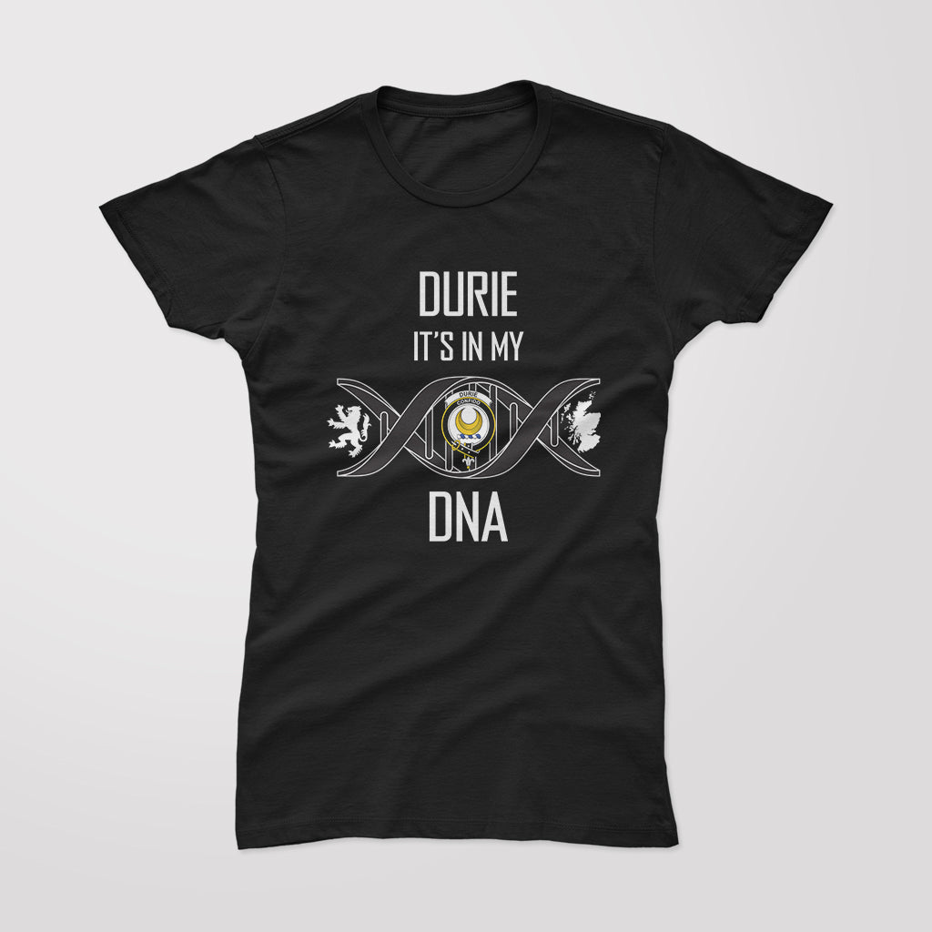 Durie Family Crest DNA In Me Womens Cotton T Shirt - 2D-tartanvibesclothing