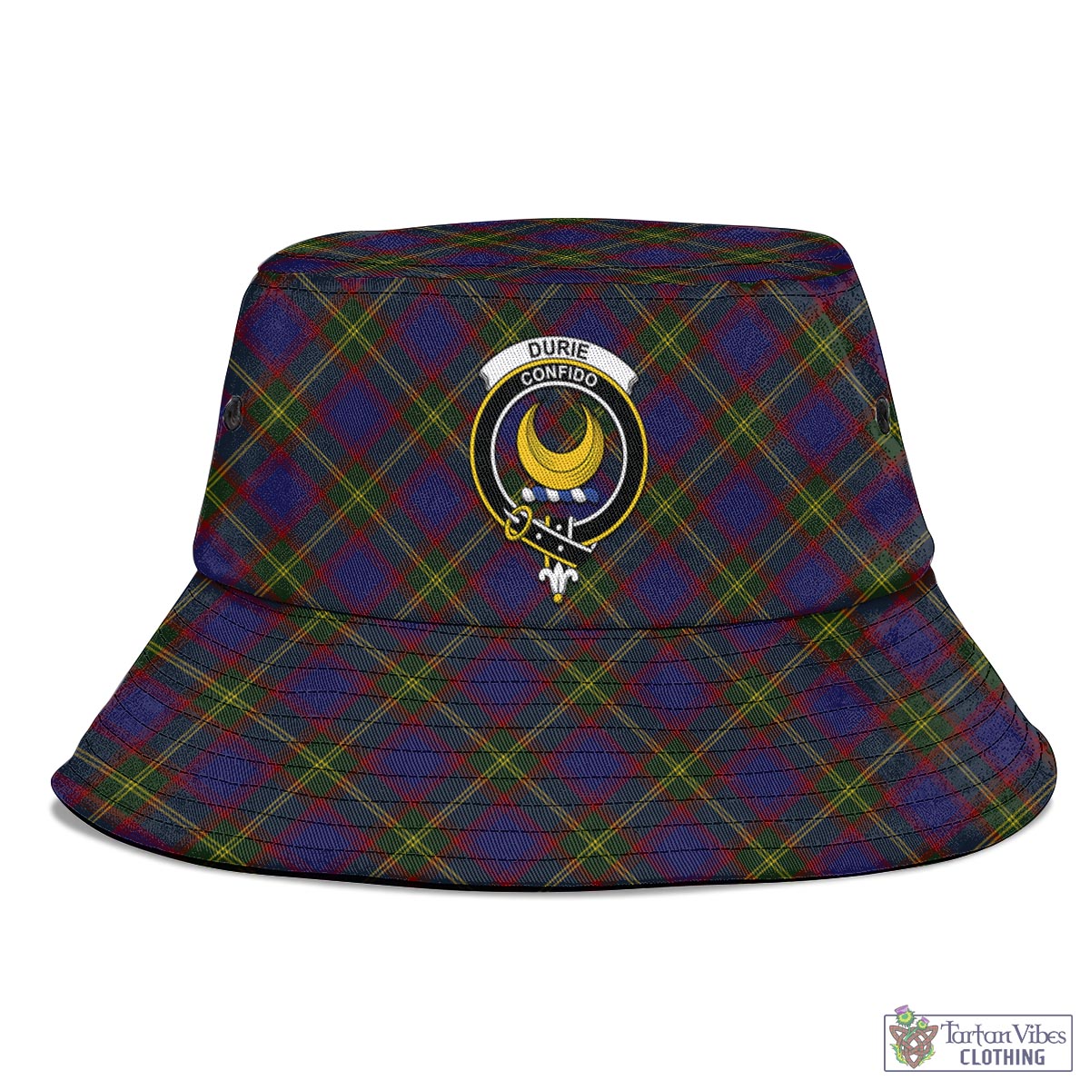Durie Tartan Bucket Hat with Family Crest - Tartan Vibes Clothing