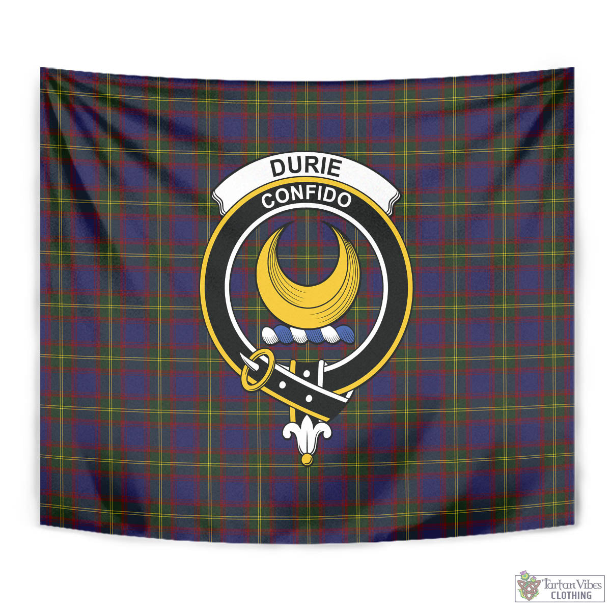 Durie Tartan Tapestry Wall Hanging and Home Decor for Room with Family Crest - Tartan Vibes Clothing