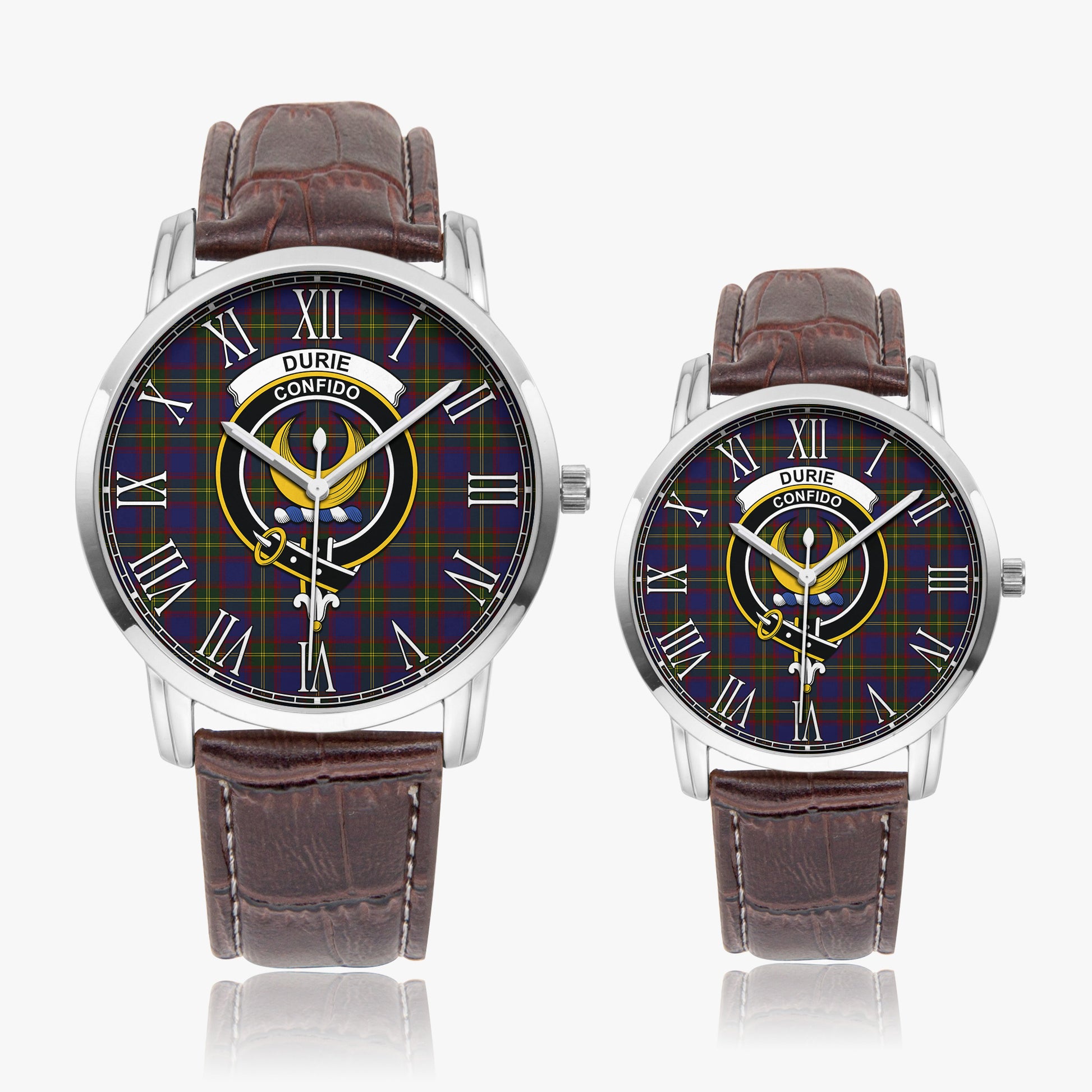 Durie Tartan Family Crest Leather Strap Quartz Watch - Tartan Vibes Clothing