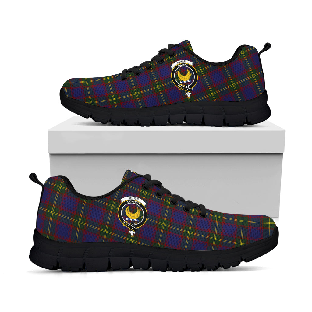 Durie Tartan Sneakers with Family Crest - Tartan Vibes Clothing