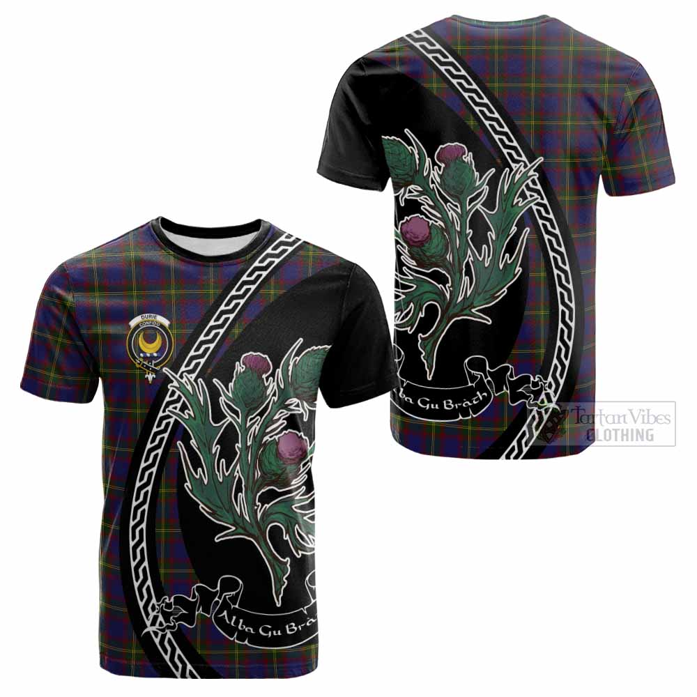 Durie Family Crest Tartan Cotton T-shirt Alba Thistle Inspired - Tartan Vibes Clothing