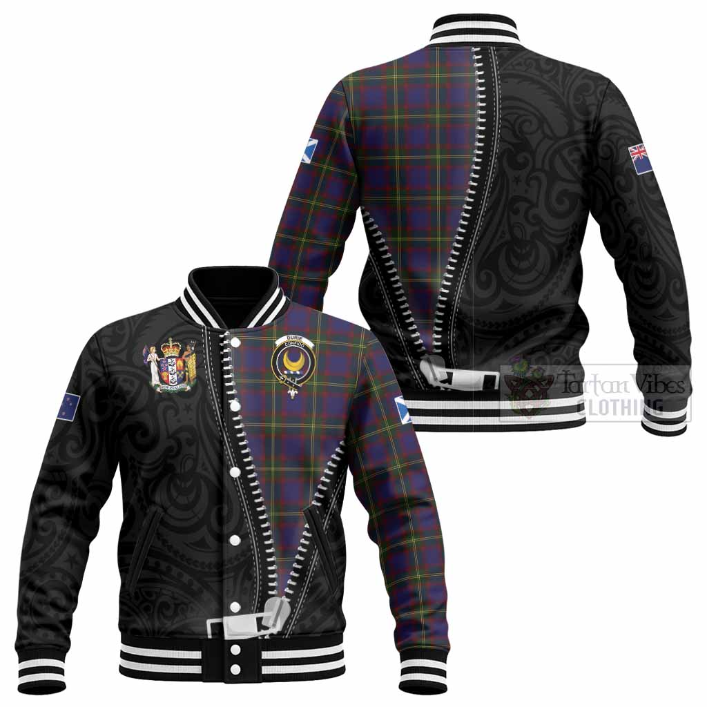 Durie Tartan Baseball Jacket New Zealand Pattern Unique Zipper Stylized