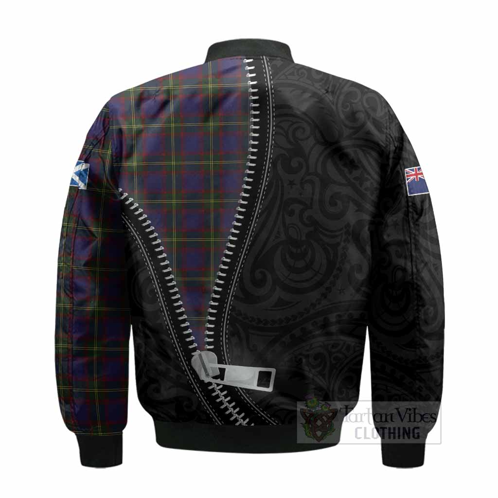 Durie Tartan Bomber Jacket New Zealand Pattern Unique Zipper Stylized