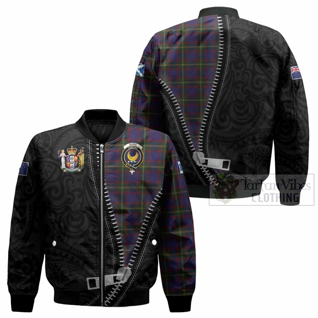 Durie Tartan Bomber Jacket New Zealand Pattern Unique Zipper Stylized