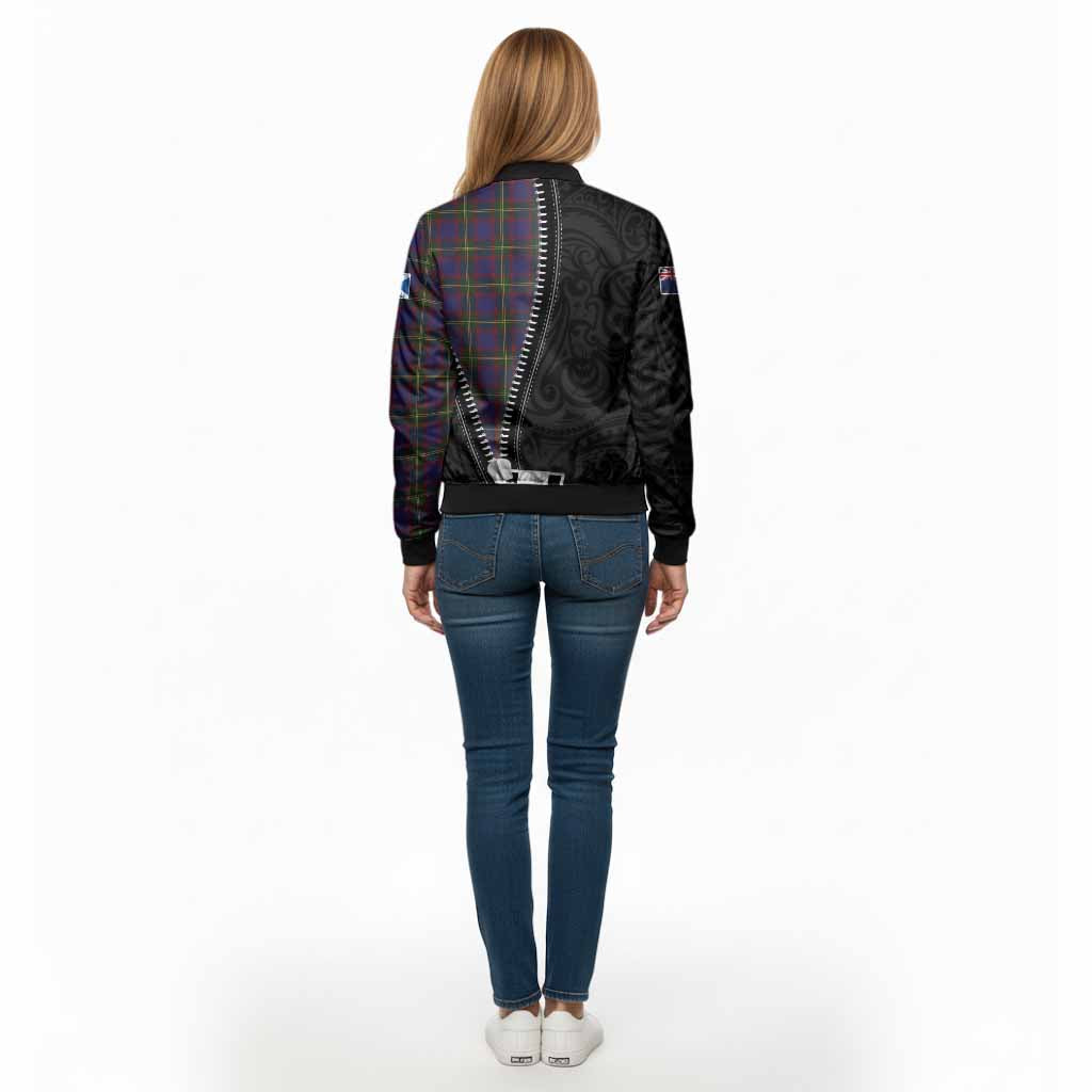 Durie Tartan Bomber Jacket New Zealand Pattern Unique Zipper Stylized