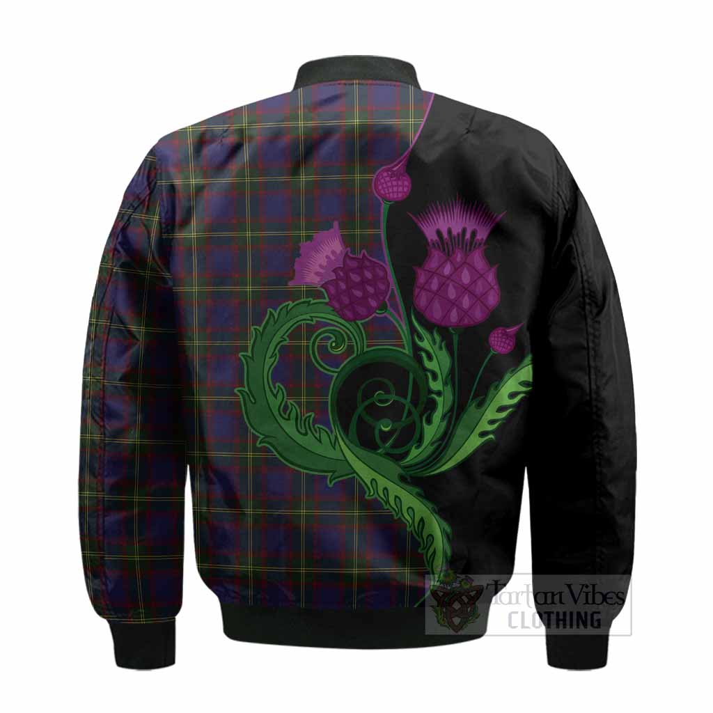 Durie Tartan Bomber Jacket Traditional Scottish Thistle