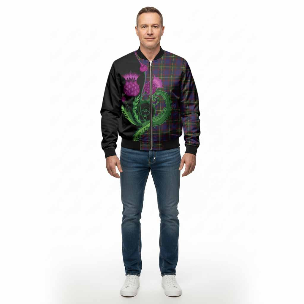 Durie Tartan Bomber Jacket Traditional Scottish Thistle