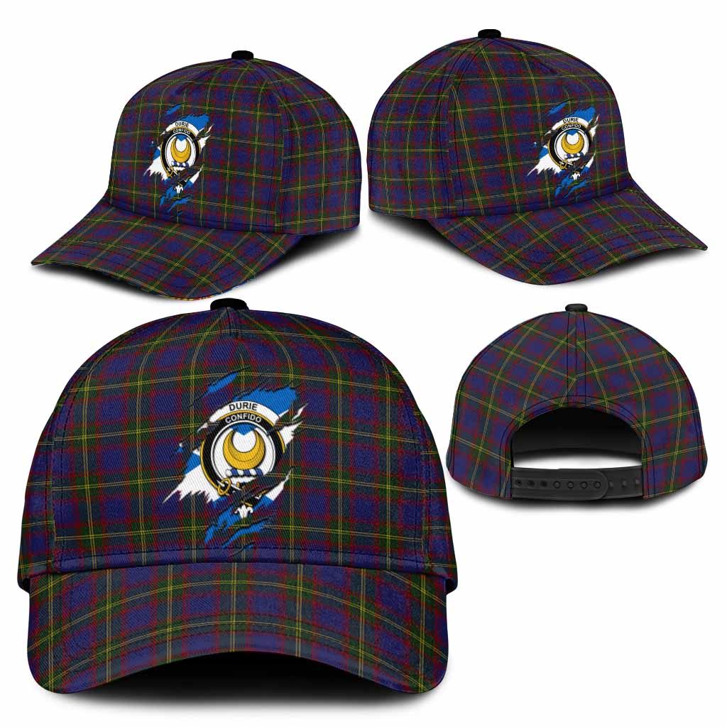 Durie Tartan Classic Cap with Family Crest In Me Style