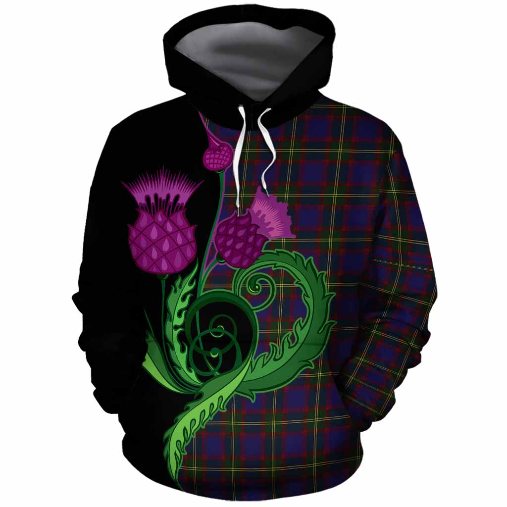 Durie Tartan Cotton Hoodie Traditional Scottish Thistle