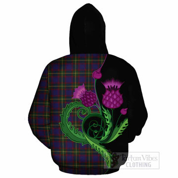 Durie Tartan Cotton Hoodie Traditional Scottish Thistle