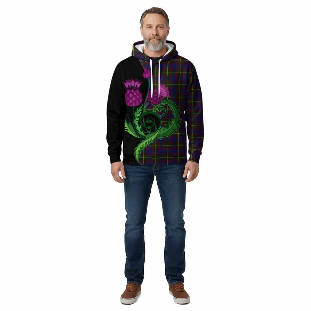Durie Tartan Cotton Hoodie Traditional Scottish Thistle