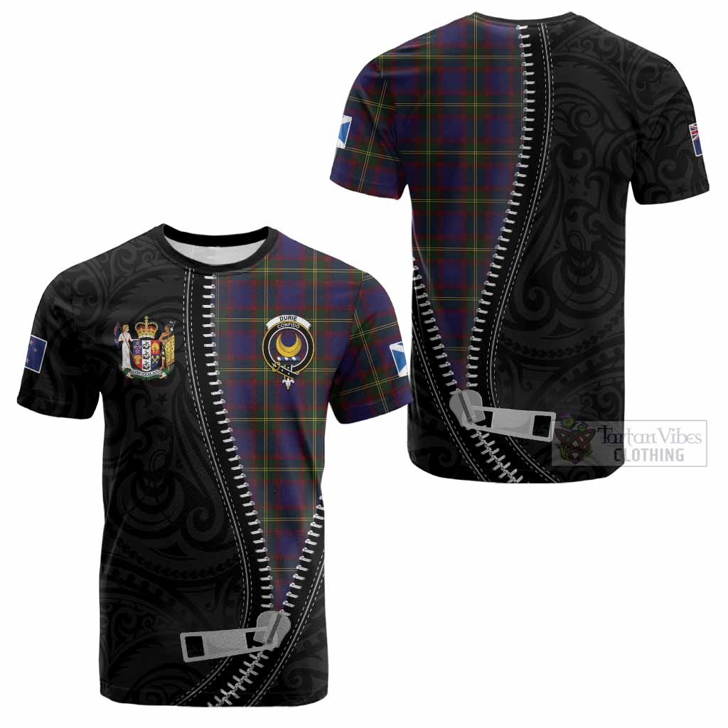 Durie Tartan Cotton T-shirt New Zealand Pattern Unique Zipper Stylized