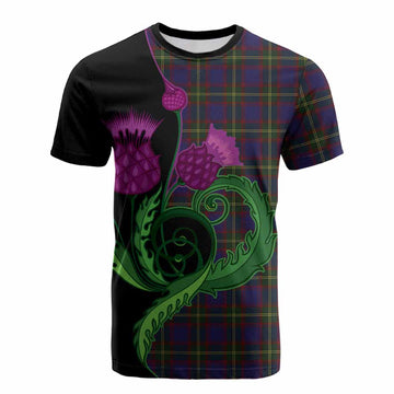 Durie Tartan Cotton T-shirt Traditional Scottish Thistle