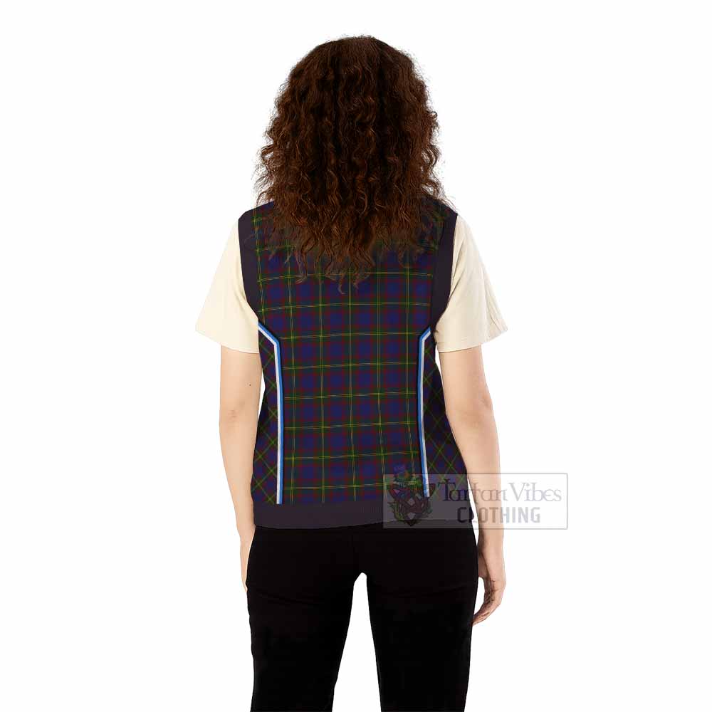 Durie Tartan Crest Knitted V-Neck Vest Scotland Coat of Arm Flag Style - Tartan Vibes Clothing
