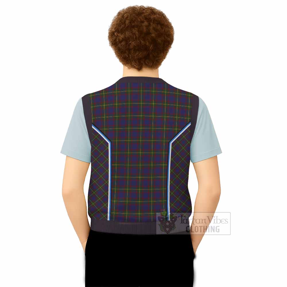 Durie Tartan Crest Knitted V-Neck Vest Scotland Coat of Arm Flag Style - Tartan Vibes Clothing