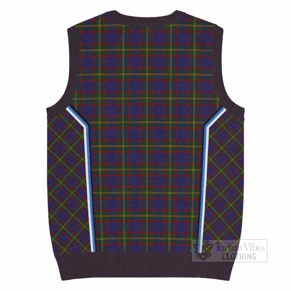 Durie Tartan Crest Knitted V-Neck Vest Scotland Coat of Arm Flag Style - Tartan Vibes Clothing