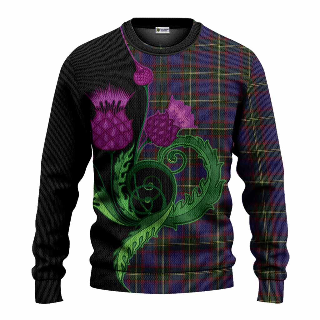 Durie Tartan Knitted Sweater Traditional Scottish Thistle