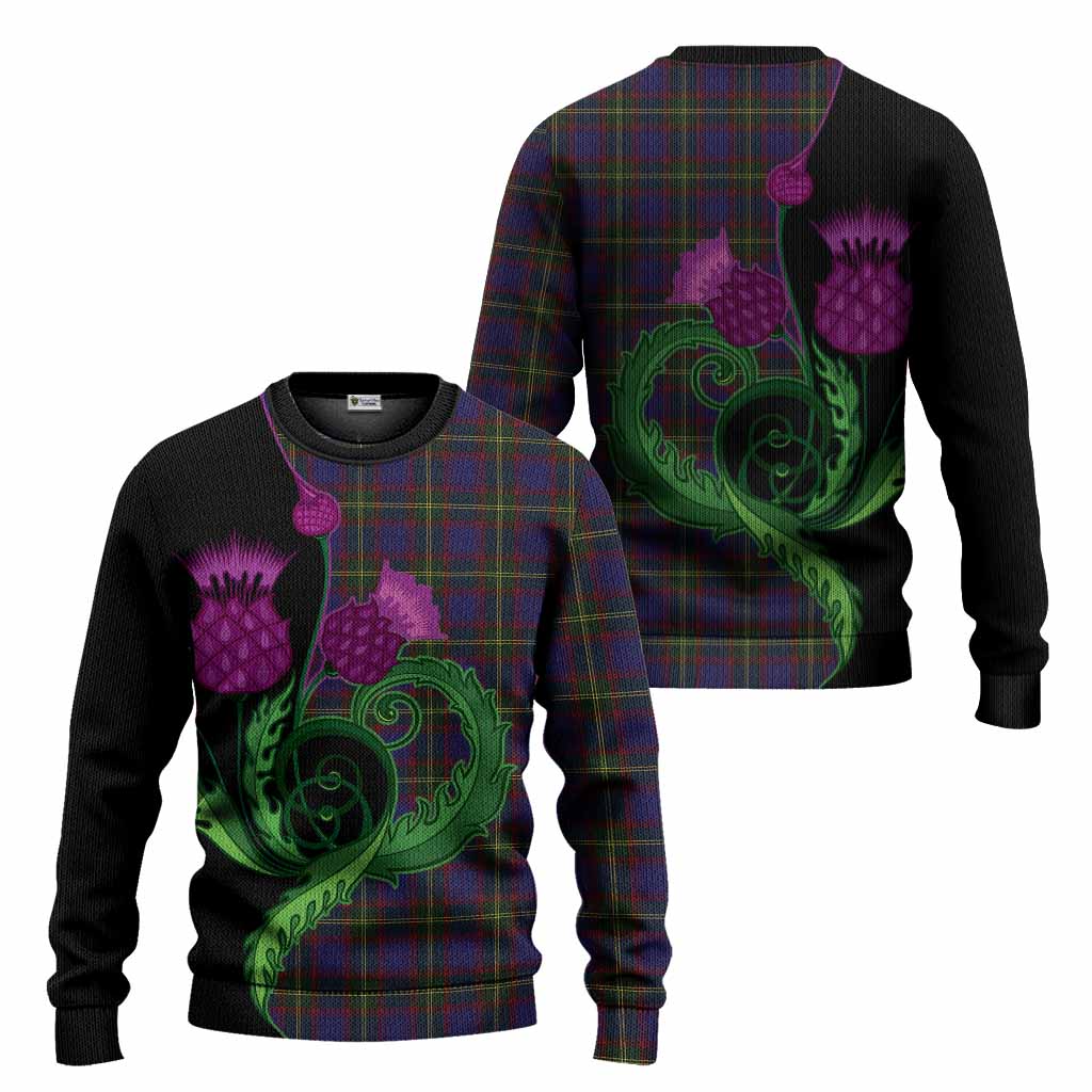 Durie Tartan Knitted Sweater Traditional Scottish Thistle