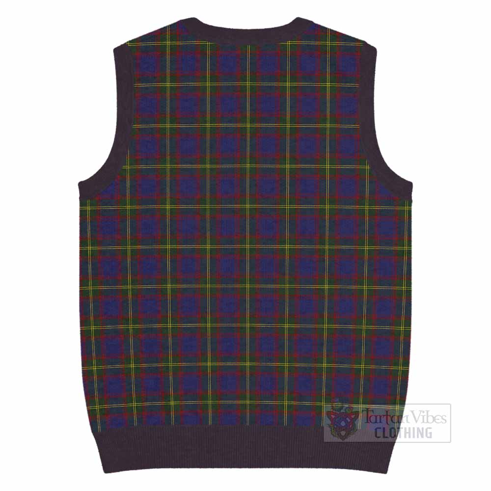 Durie Tartan Knitted V-Neck Vest with Family Crest - Tartan Vibes Clothing