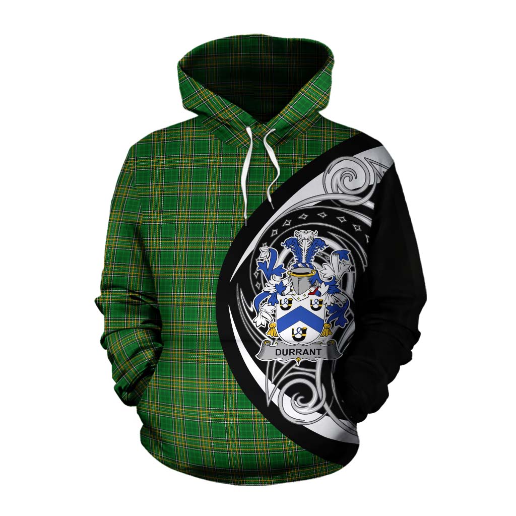 Tartan Vibes Clothing Durrant Irish Clan Cotton Hoodie Celtic Circle Style