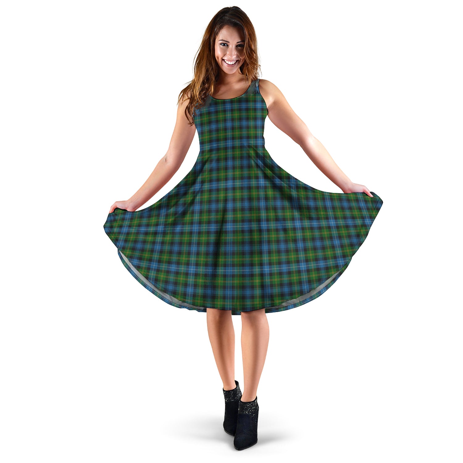 Dyce Tartan Sleeveless Midi Womens Dress XL - Tartan Vibes Clothing