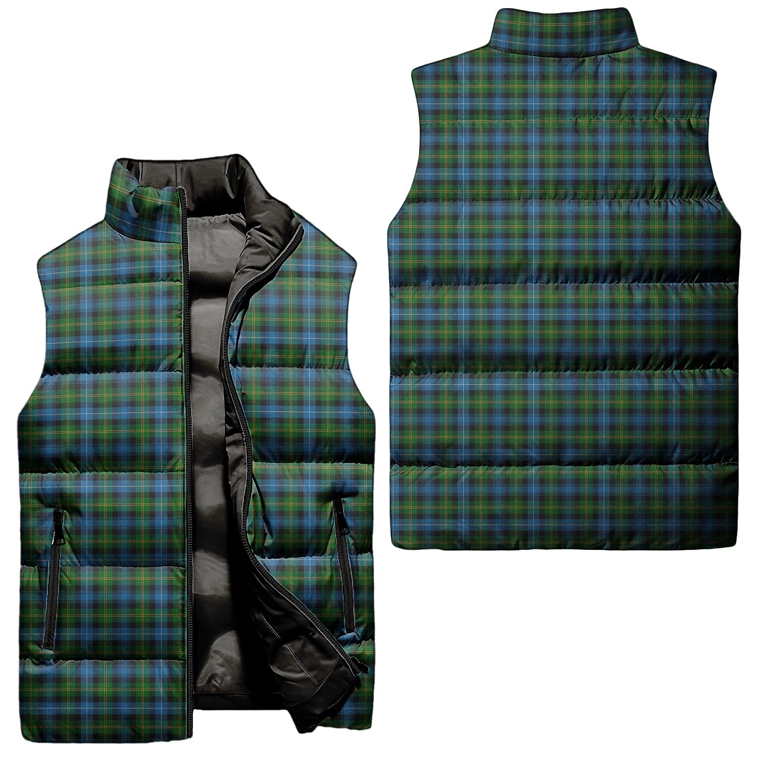 Dyce Tartan Sleeveless Puffer Jacket Unisex - Tartan Vibes Clothing