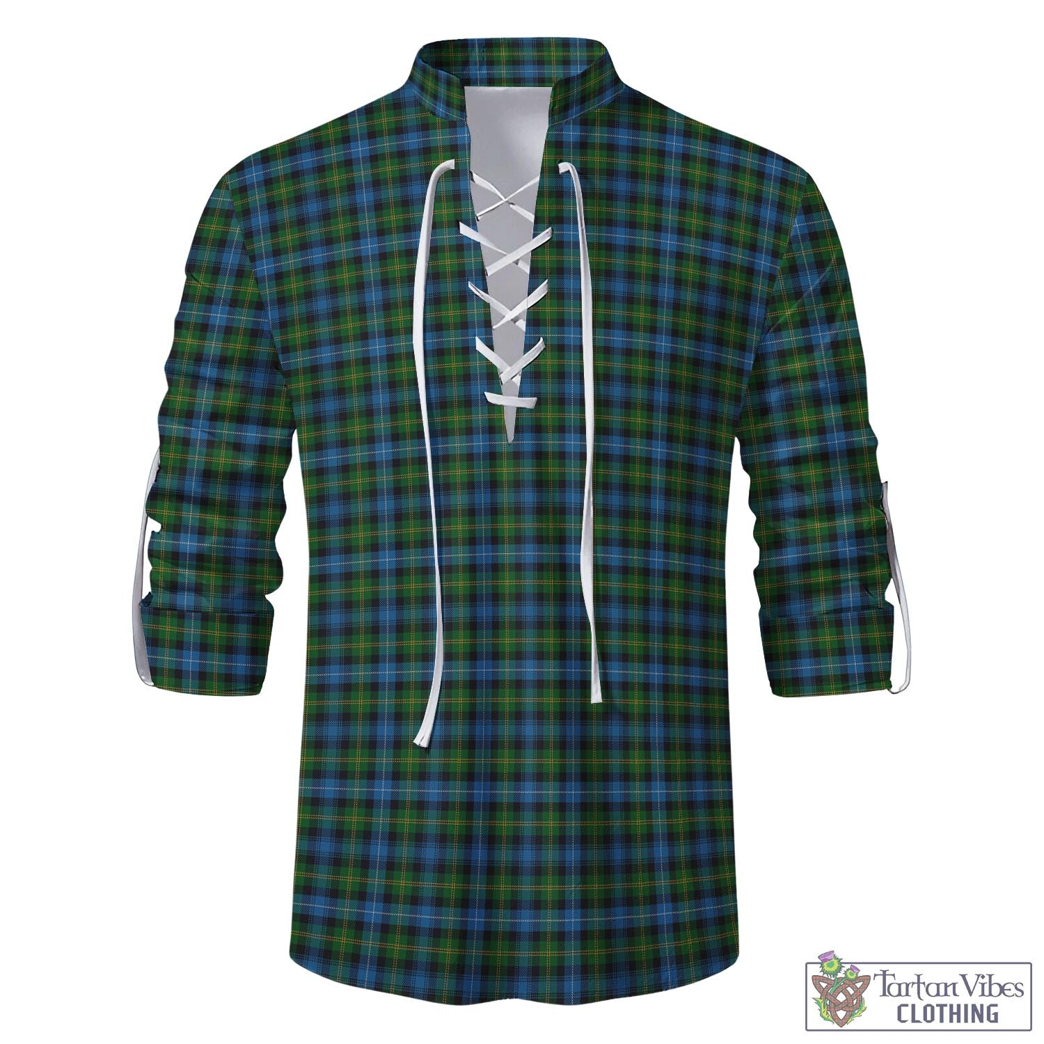 Tartan Vibes Clothing Dyce Tartan Men's Scottish Traditional Jacobite Ghillie Kilt Shirt