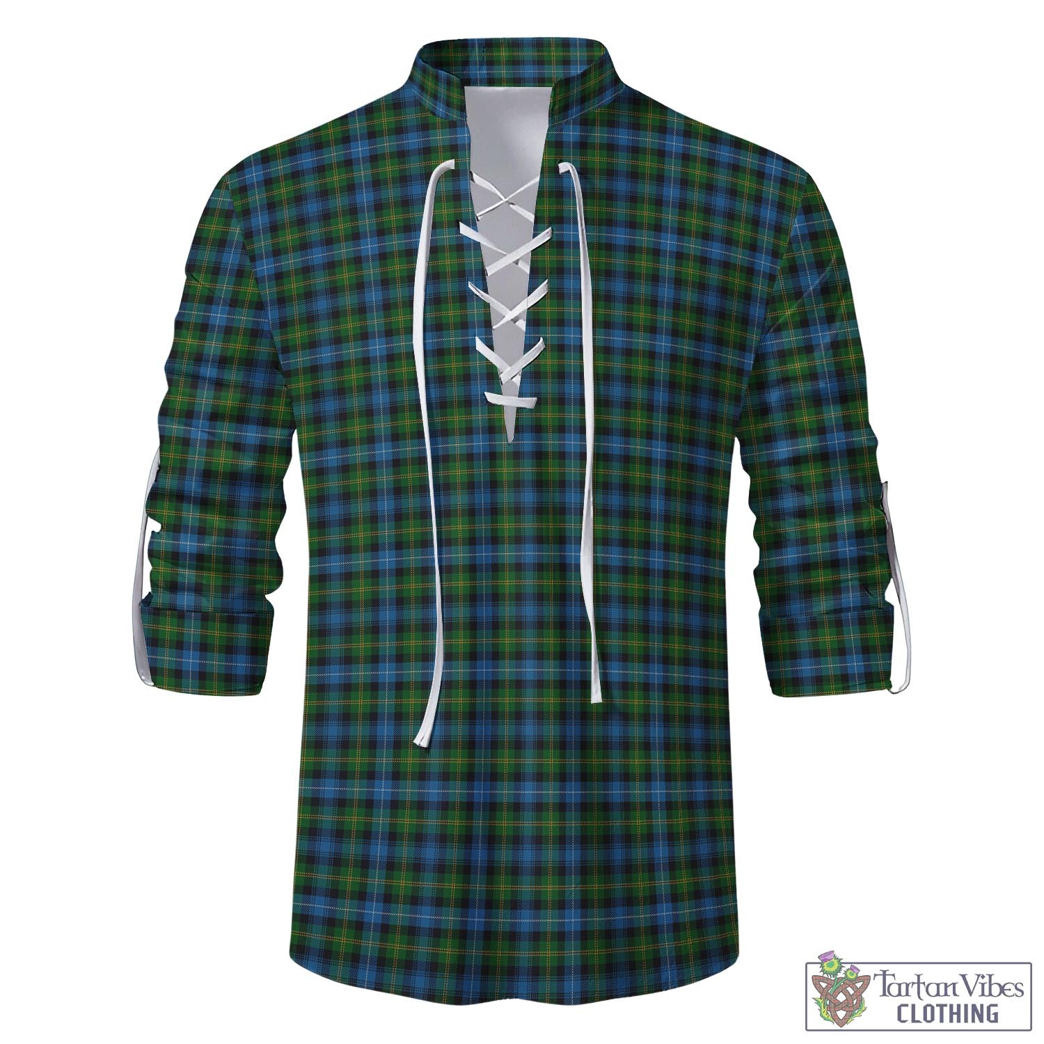 Dyce Tartan Men's Scottish Traditional Jacobite Ghillie Kilt Shirt - Tartan Vibes Clothing