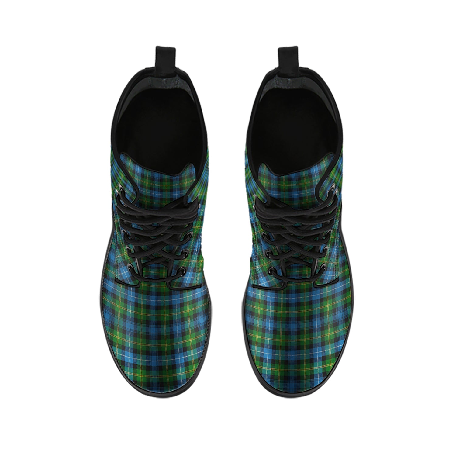 Dyce Tartan Leather Boots - Tartan Vibes Clothing