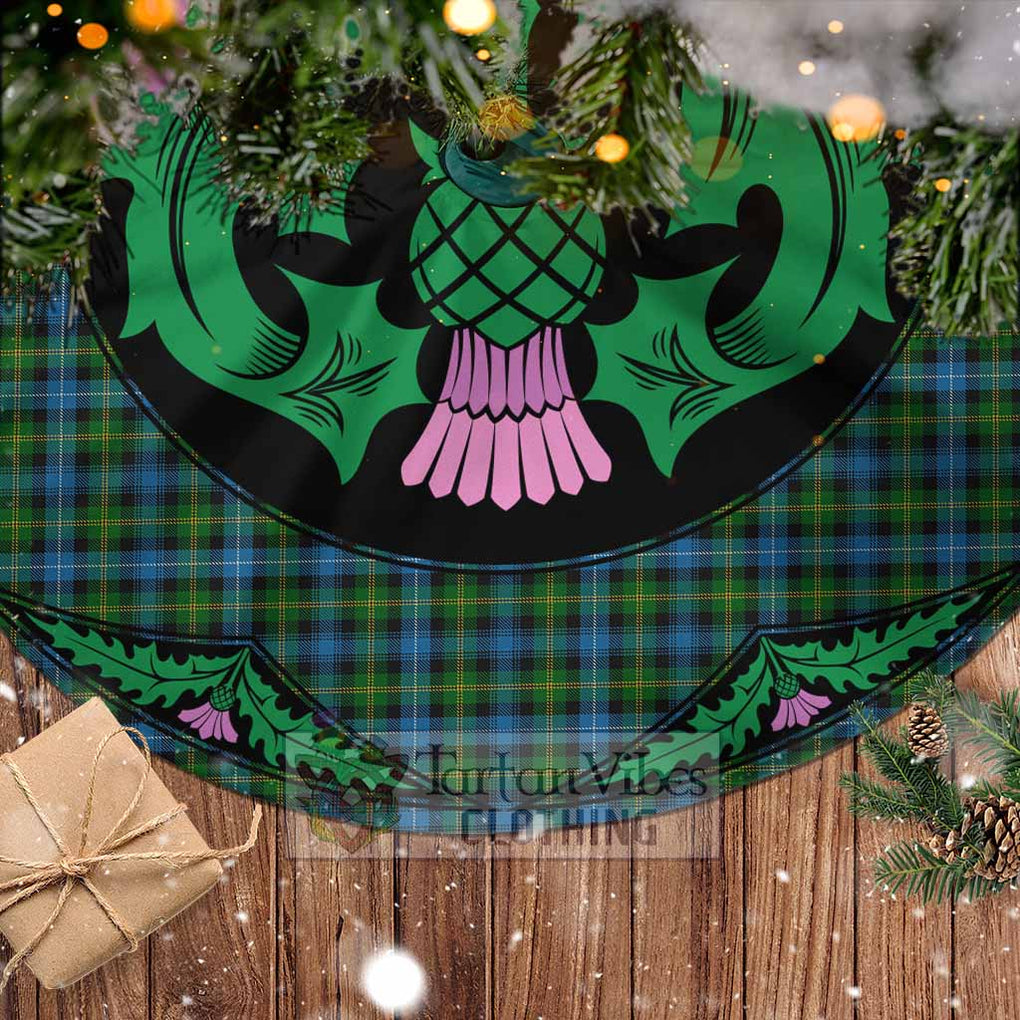 Dyce Tartan Christmas Tree Skirt Scottish Thistle Style - Tartan Vibes Clothing
