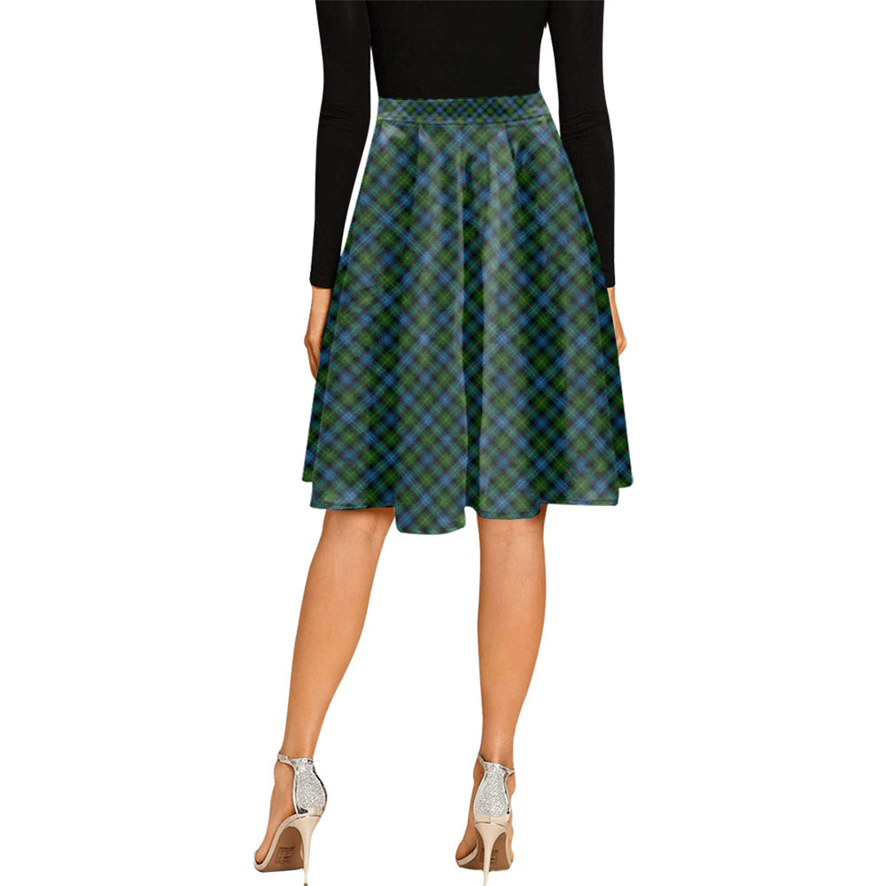 Dyce Tartan Melete Pleated Midi Skirt Cross Style - Tartan Vibes Clothing