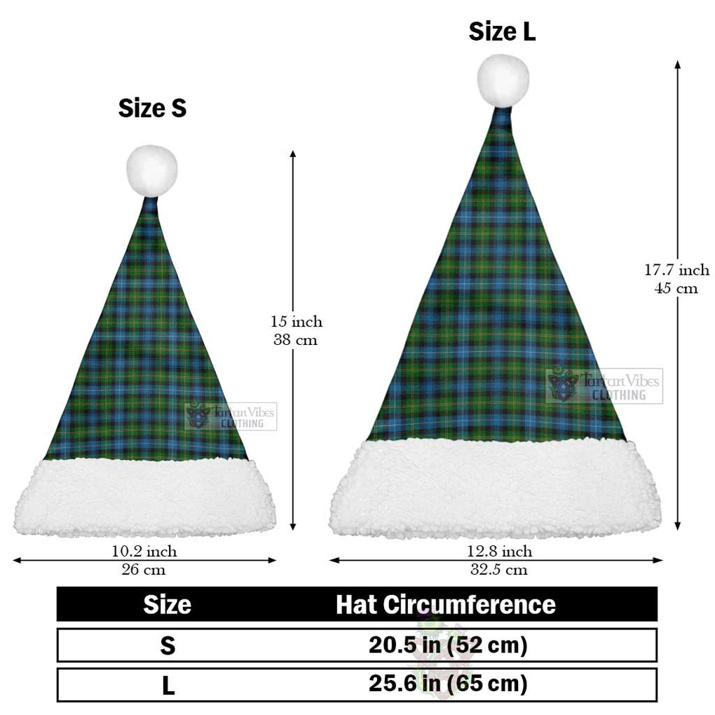 Dyce Tartan Christmas Santa Hats Christmas Hat L 25.6in (65cm) - Tartan Vibes Clothing