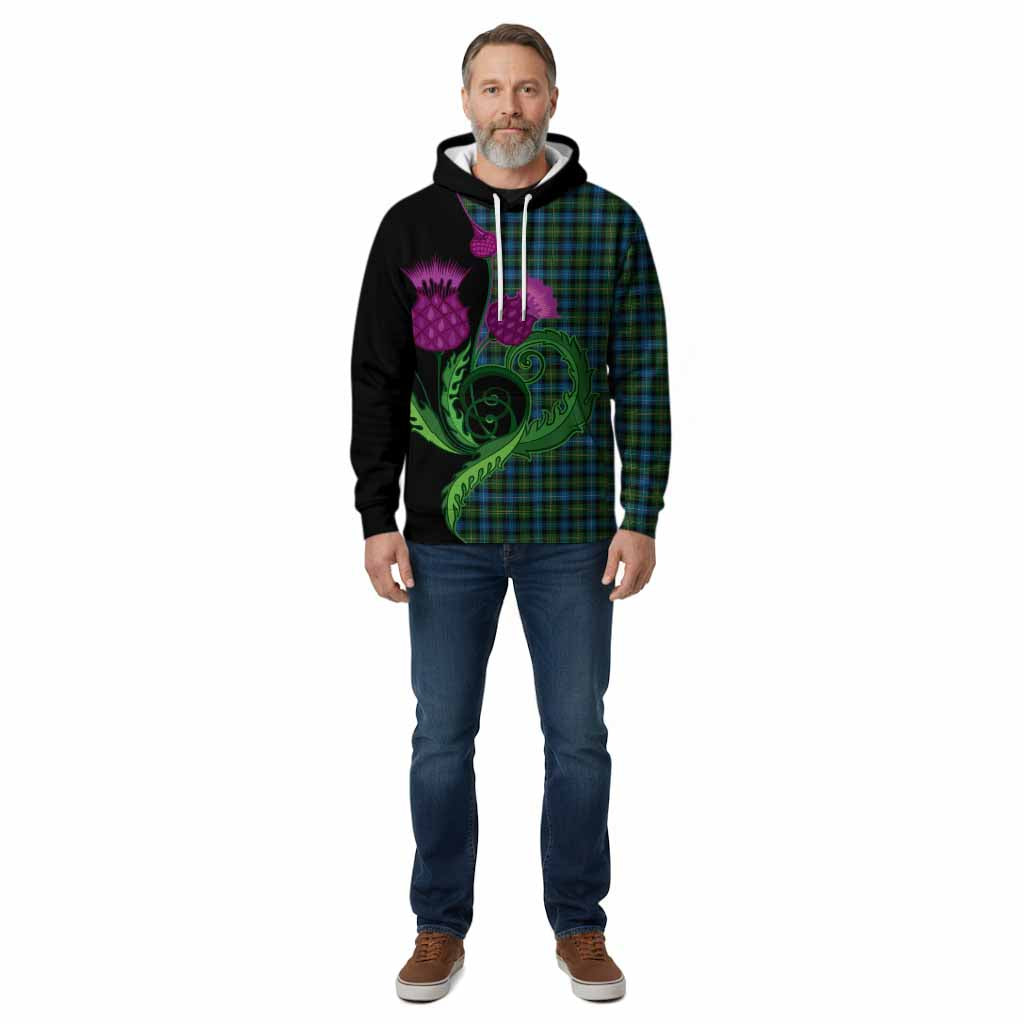 Dyce Tartan Cotton Hoodie Traditional Scottish Thistle