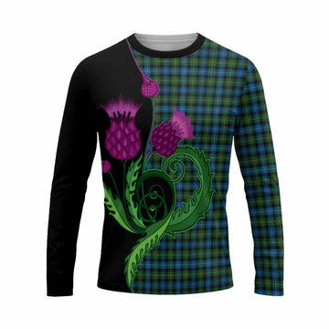 Dyce Tartan Long Sleeve T-Shirt Traditional Scottish Thistle