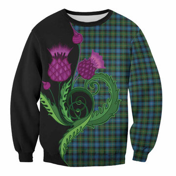 Dyce Tartan Sweatshirt Traditional Scottish Thistle