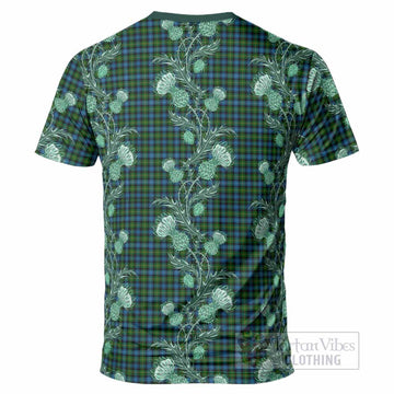 Dyce Tartan T-Shirt Seamless Scottish Thistle Flowers