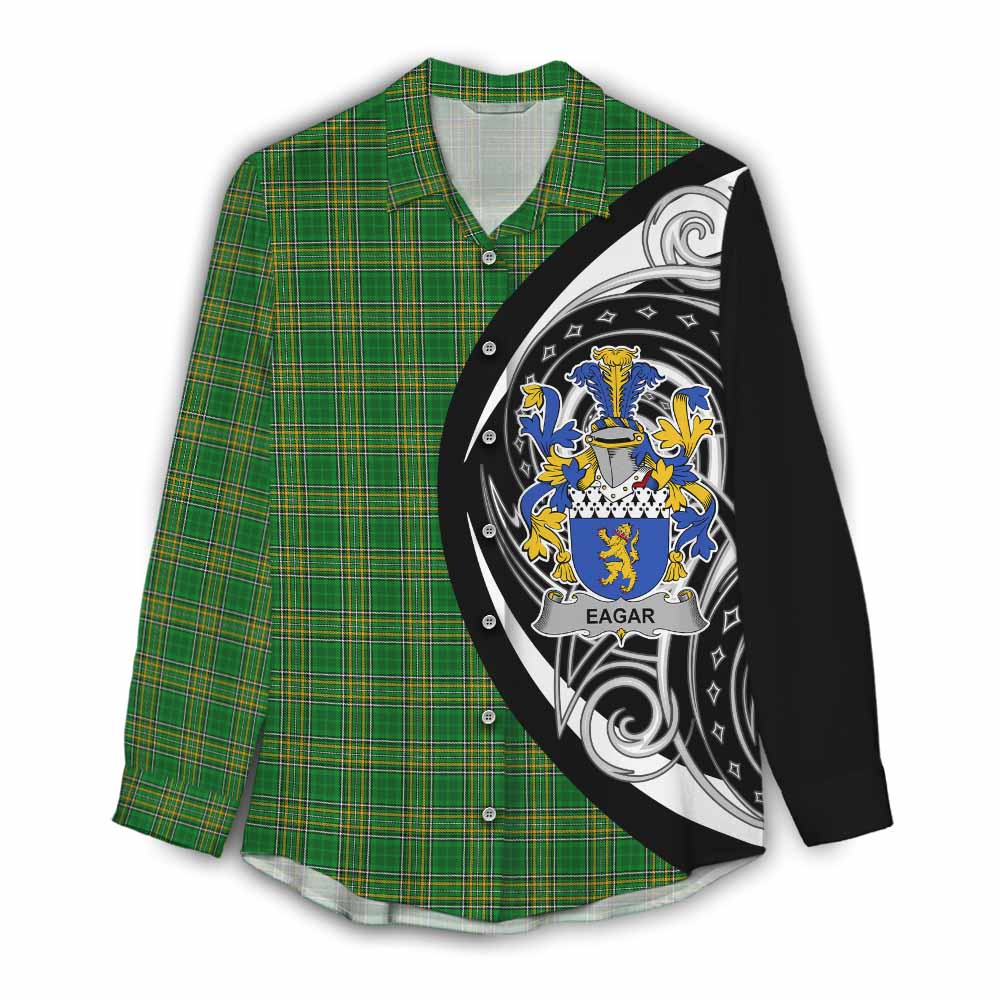 Eagar Irish Clan Women's Casual Shirt Celtic Circle Style Female - Tartan Vibes Clothing