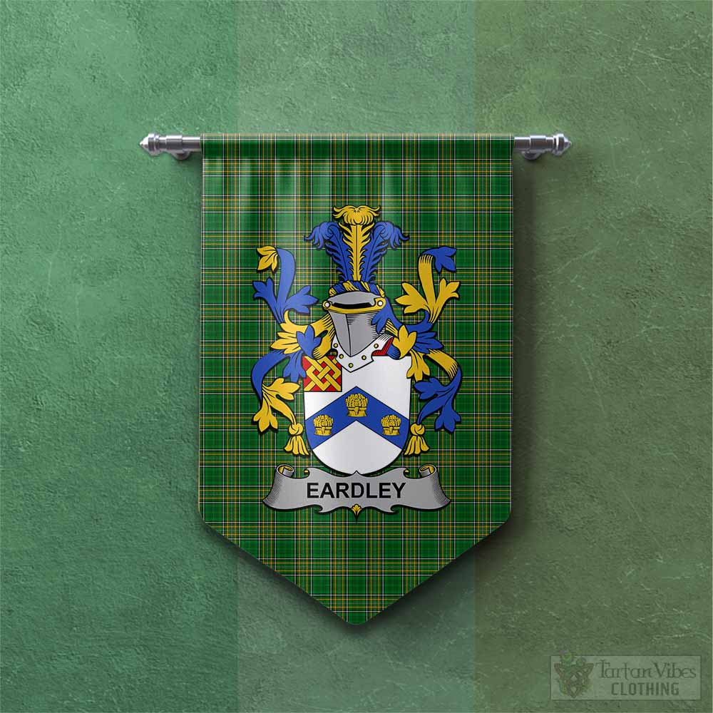 Eardley Irish Clan Tartan Gonfalon, Tartan Banner with Coat of Arms Chevron - Tartan Vibes Clothing