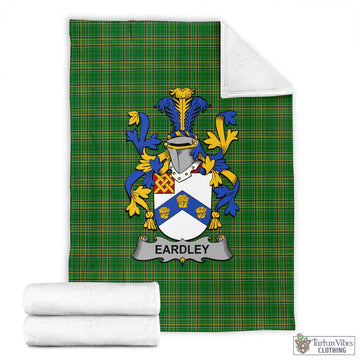 Eardley Irish Clan Tartan Blanket with Coat of Arms