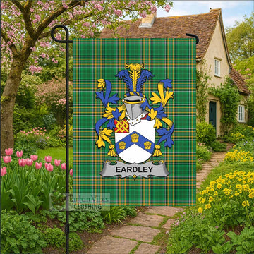Eardley Irish Clan Tartan Garden Flag with Coat of Arms