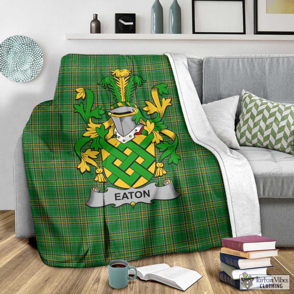 Eaton Irish Clan Tartan Blanket with Coat of Arms - Tartan Vibes Clothing