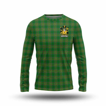 Tartan Vibes Clothing Echlin Irish Clan Tartan Long Sleeve T-Shirt with Coat of Arms