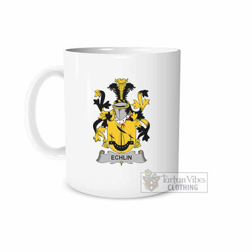 Tartan Vibes Clothing Echlin Irish Clan Coat of Arms Ceramic Mug