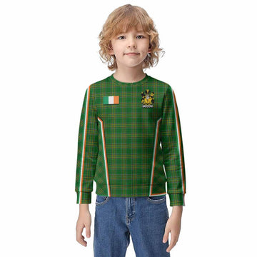 Echlin Irish Clan Coat of Arm Tartan Kid Knitted Sweatshirt Flag Style