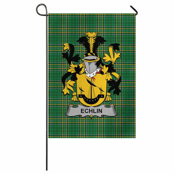 Echlin Irish Clan Tartan Flag with Coat of Arms
