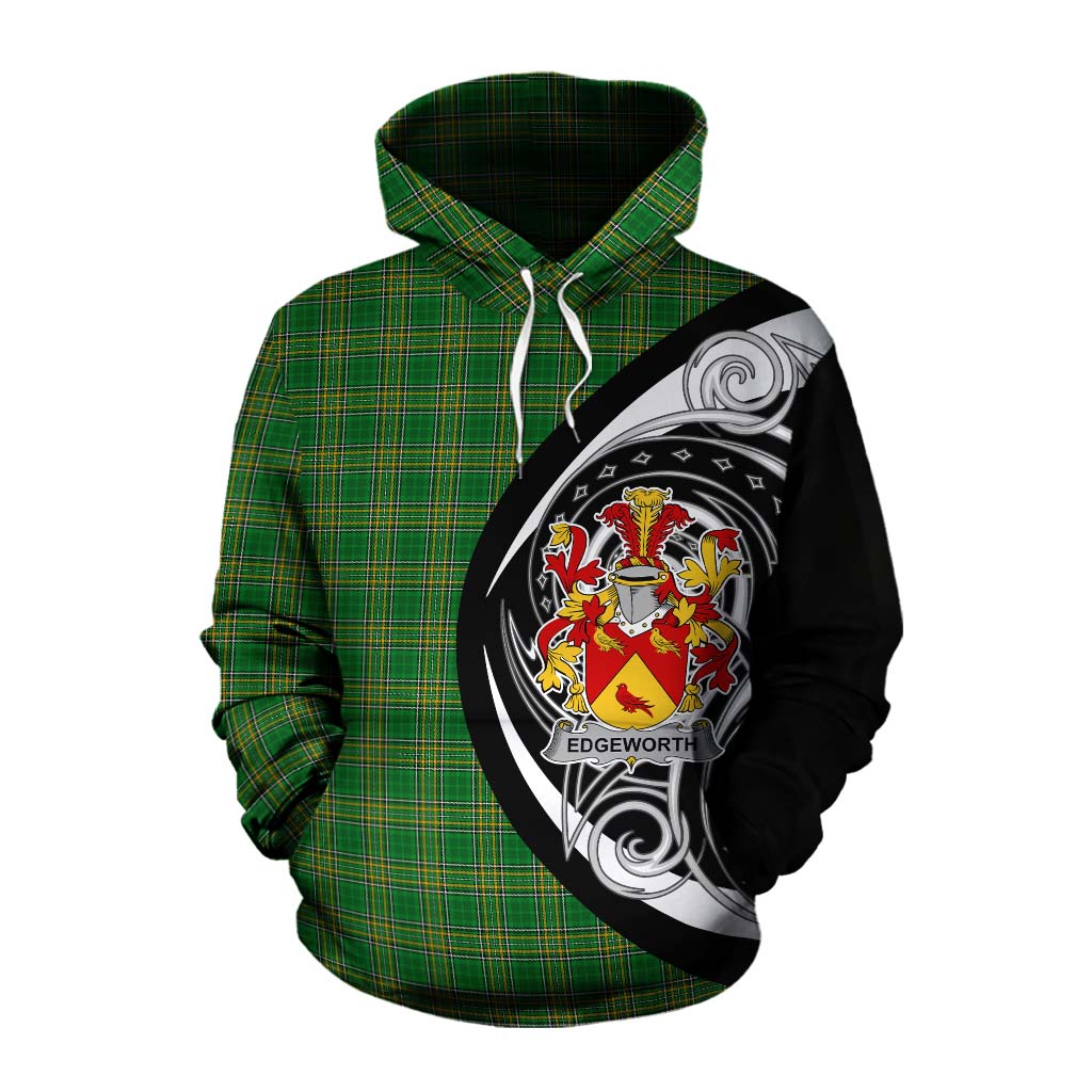 Tartan Vibes Clothing Edgeworth Irish Clan Cotton Hoodie Celtic Circle Style
