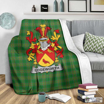 Edgeworth Irish Clan Tartan Blanket with Coat of Arms