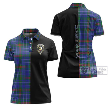 Edmonstone Tartan Women's Polo Shirt with Family Crest and Half Of Me Style Women - Tartan Vibes Clothing